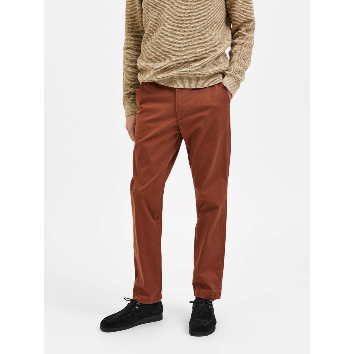 Selected homme - Pantalon chino ajusté bleu gris