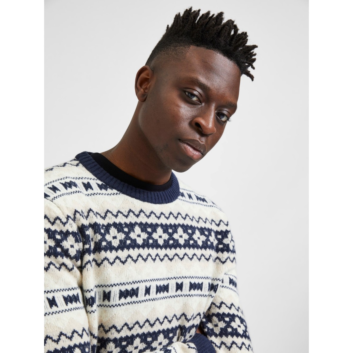 Selected homme - Pull en petite maille gris chiné