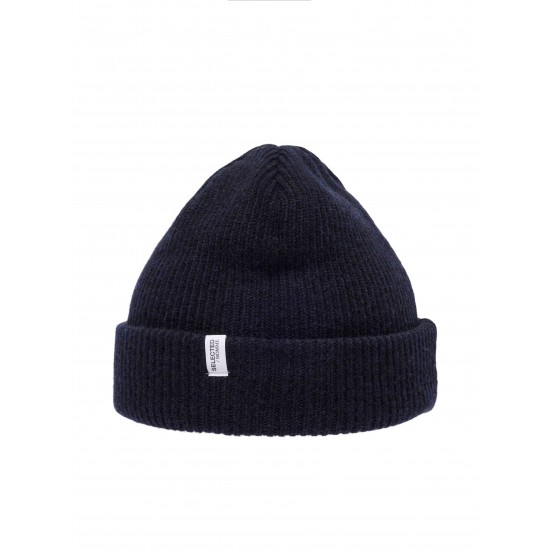 Selected - Bonnet gris chiné en laine 2