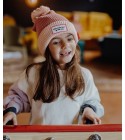 Hello Hossy - Bonnet enfant à pompon rose pastel