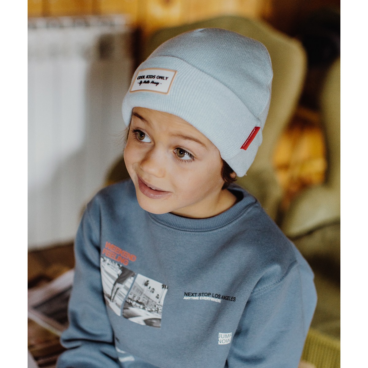 Hello Hossy - Bonnet Enfant Chiné Ice Blue