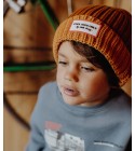 Hello Hossy - Bonnet enfant grosse maille brownie