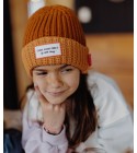 Hello Hossy - Bonnet enfant grosse maille brownie