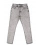 Nagev - Jeans mom gris clair délavé