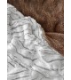 Plaids Cocooning - Plaid bicolore gris clair effet tigre