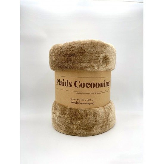 Plaids Cocooning - Plaid bicolore nougat