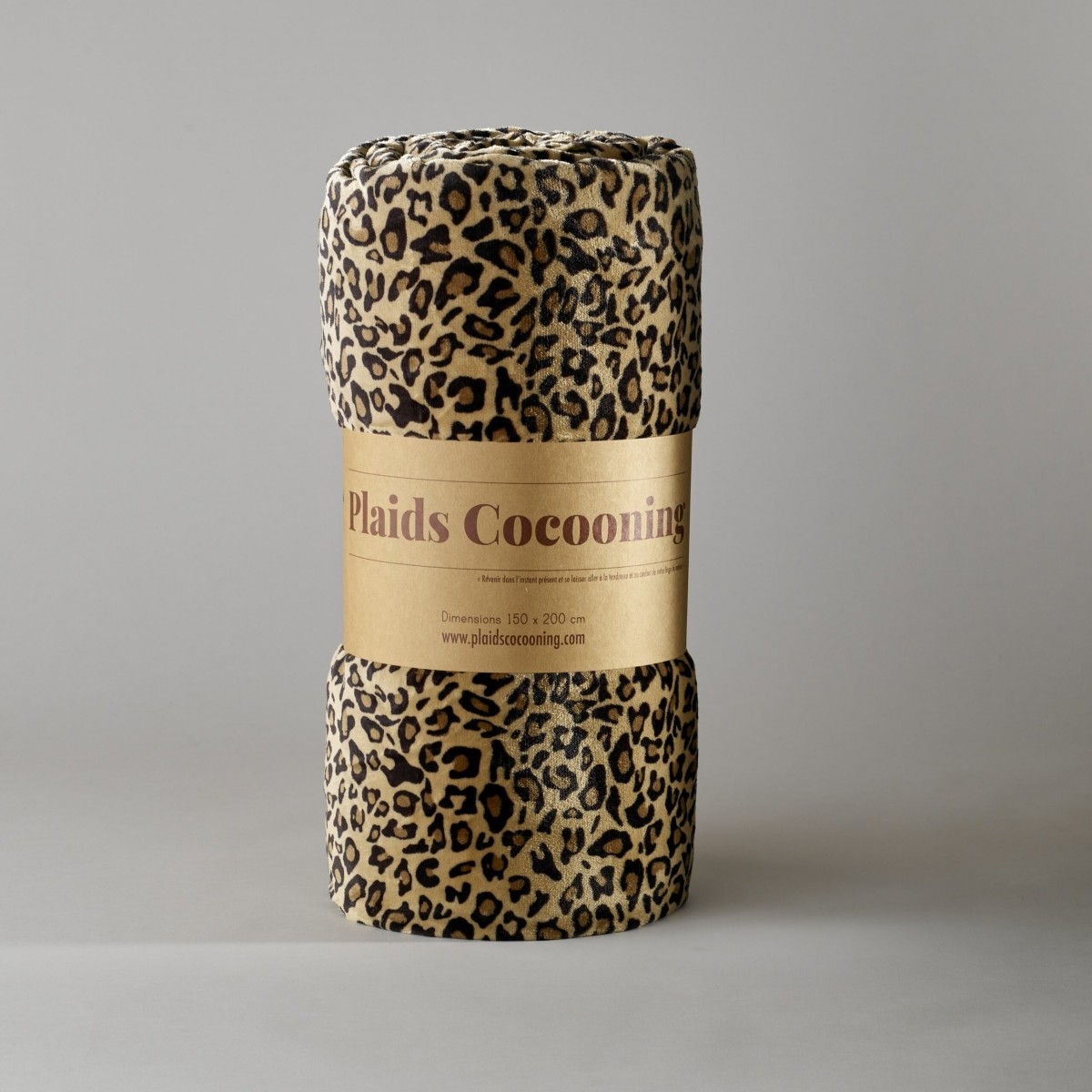Plaids Cocooning - Plaid bicolore léopard