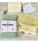 Anotherway - Éponge lavable et réutilisable verte