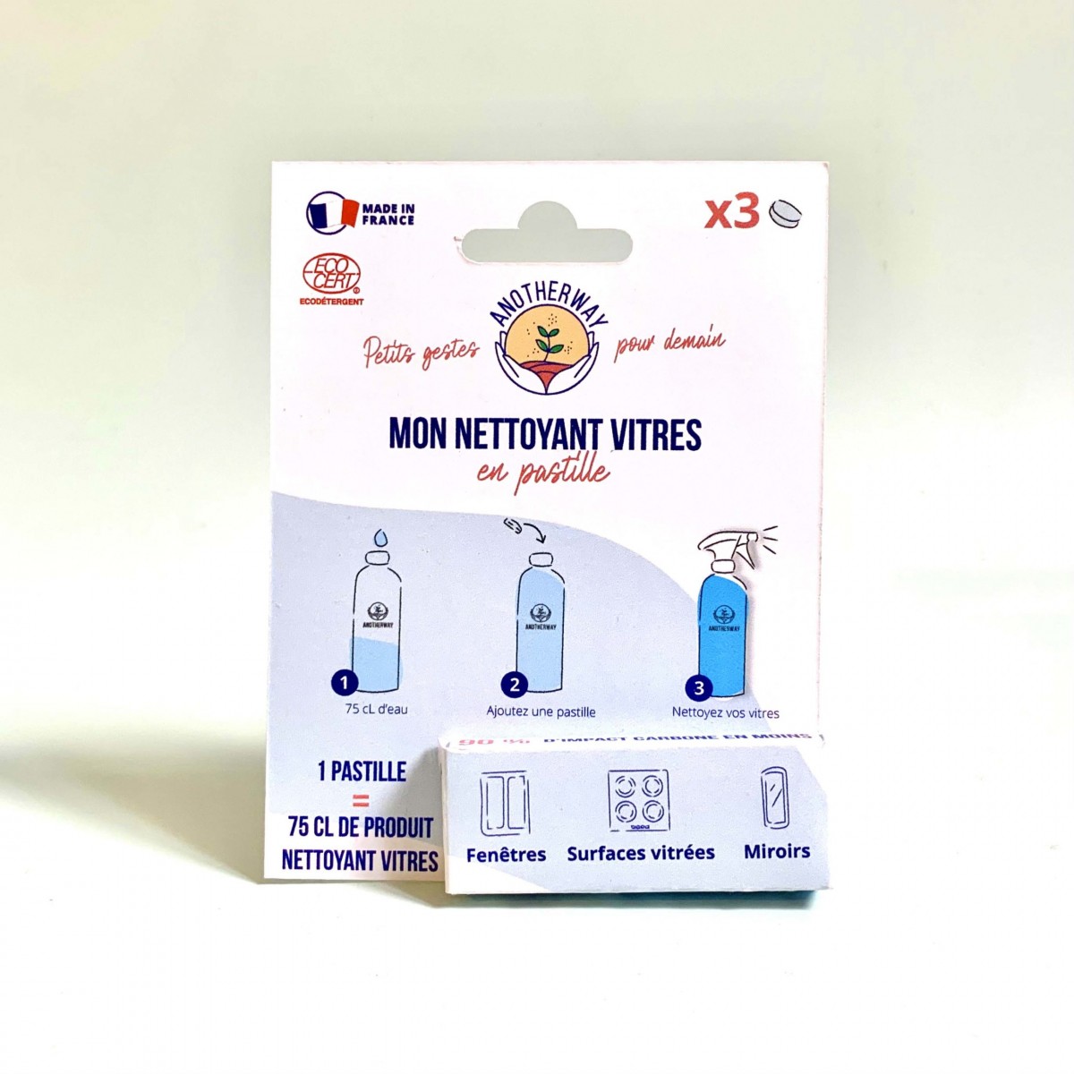 Anotherway - Nettoyant vitres en pastilles x3