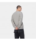 Carhartt WIP -  Sweat gris floqué en rouge