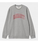 Carhartt WIP -  Sweat gris floqué en rouge
