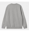 Carhartt WIP -  Sweat gris floqué en rouge