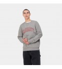 Carhartt WIP -  Sweat gris floqué en rouge