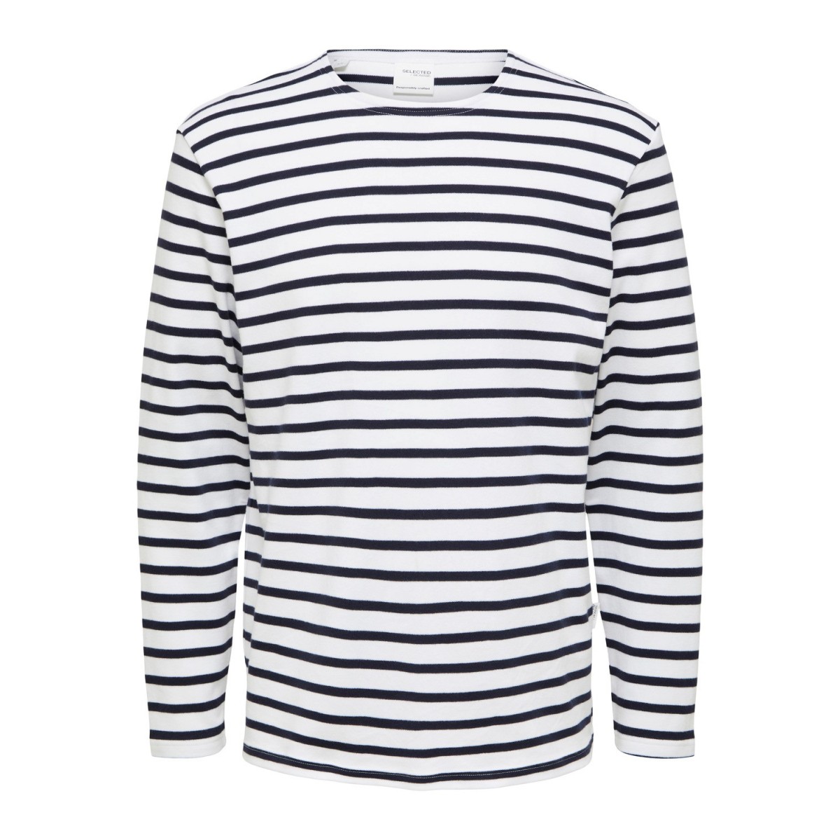 Selected - T-shirt vert kaki à manches longues