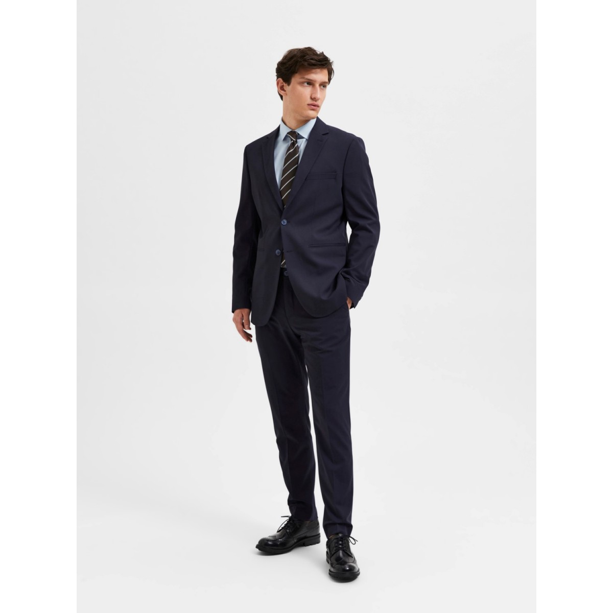 Selected - Blazer homme marine structuré