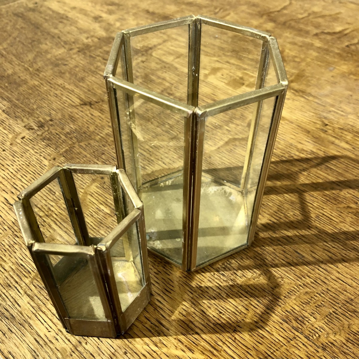 BONTON - Bougeoir verre et laiton