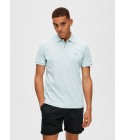 Selected - Polo bordeaux avec broderie jaune