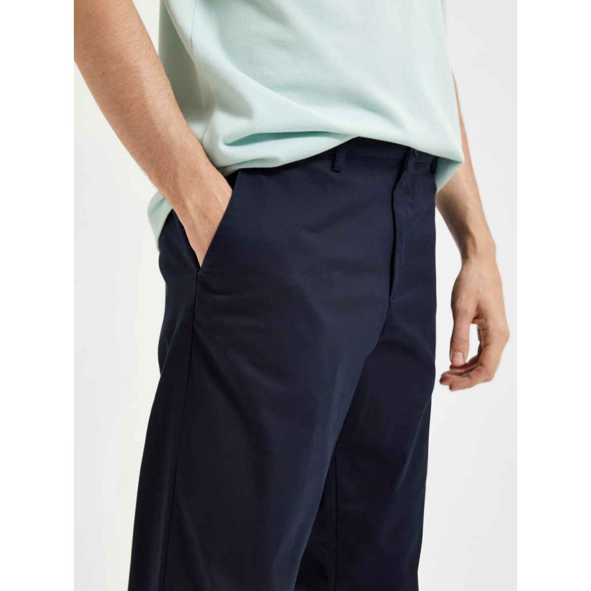 Selected homme - Pantalon chino droit camel