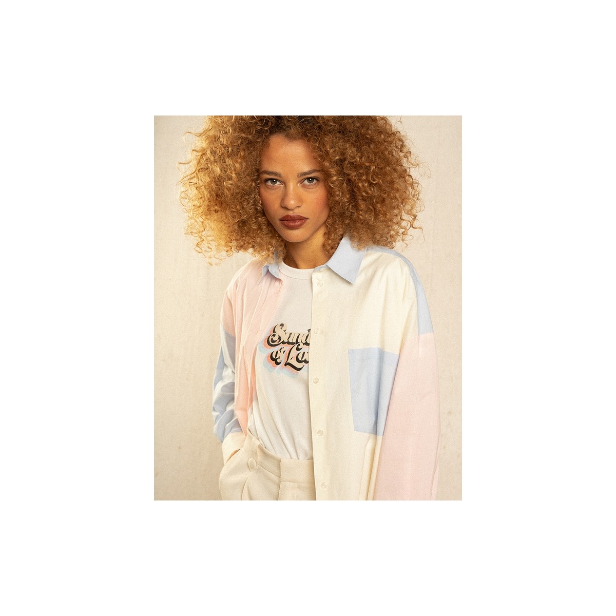 Grace et Mila - T-shirt blanc 'Sunday of Love'