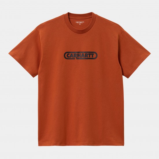 Carhartt WIP - T-shirt orange à imprimé Carhartt