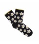 Cabaia - Chaussettes femme fleurs blanches