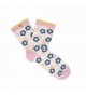 Cabaia - Chaussettes femme fleurs bleues