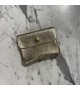 Porte-monnaie en cuir métallisé doré