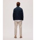 Selected - Veste en toile bleu marine