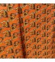 Foulard carré orange à motif