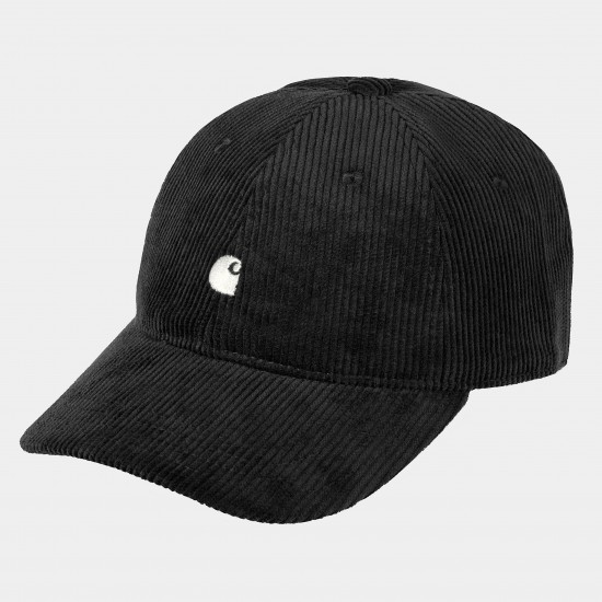 Carhartt WIP - Casquette noire en velours côtelé