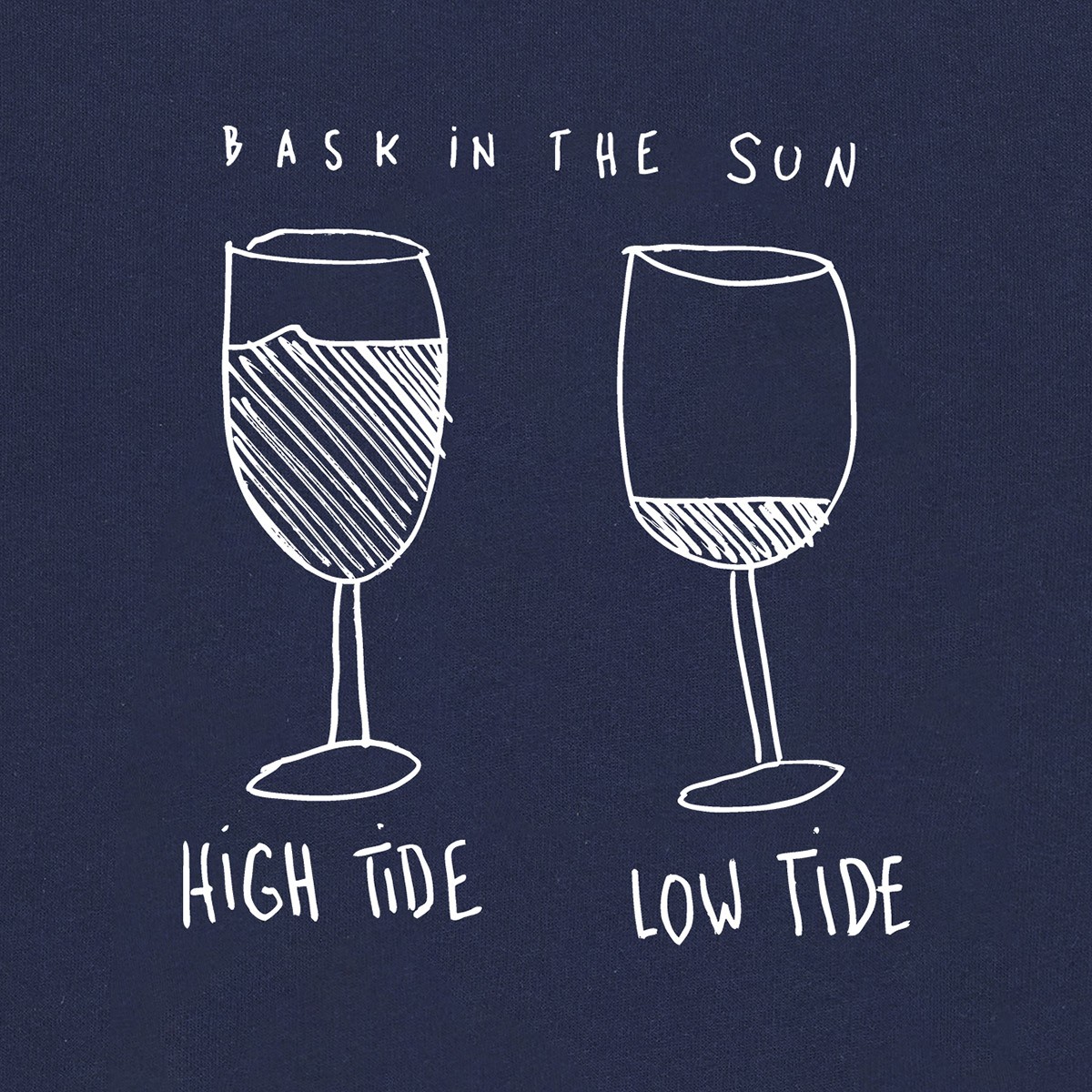 Bask in the sun - Sweat bleu marine Marees