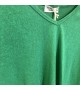 T-shirt femme vert col V