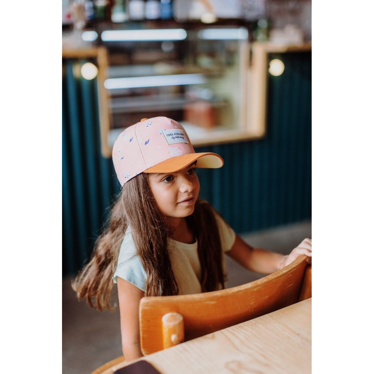 Hello Hossy - Casquette enfant ivoire à motifs