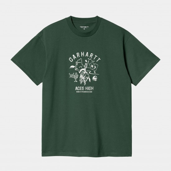 Carhartt WIP - T-shirt vert foncé brodé