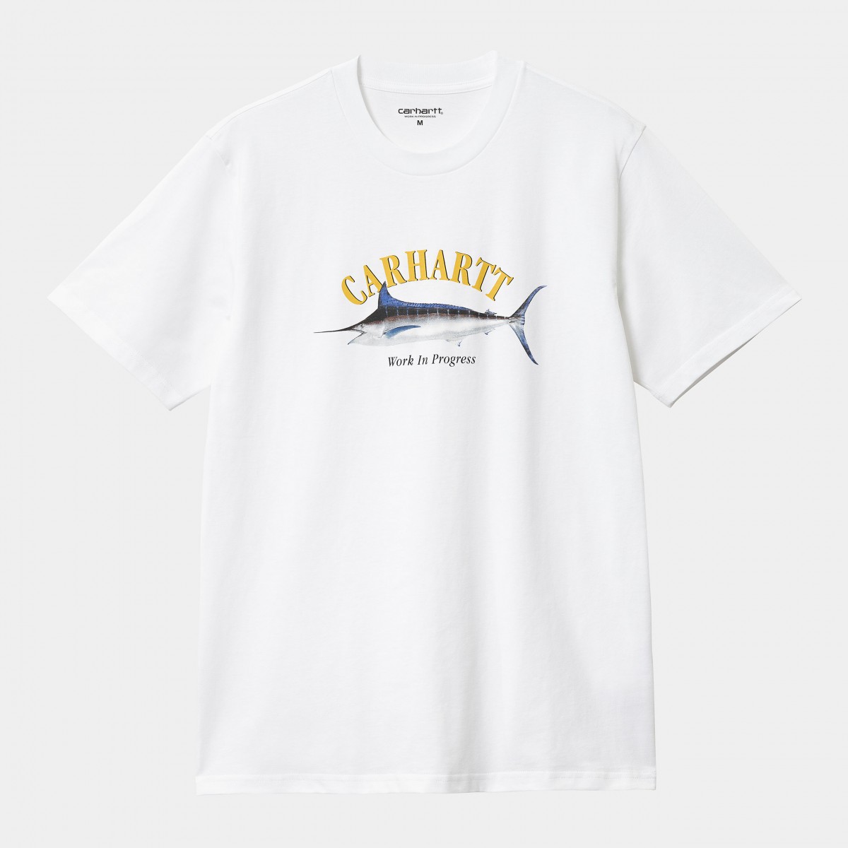 Carhartt WIP - T-shirt blanc à imprimé poisson