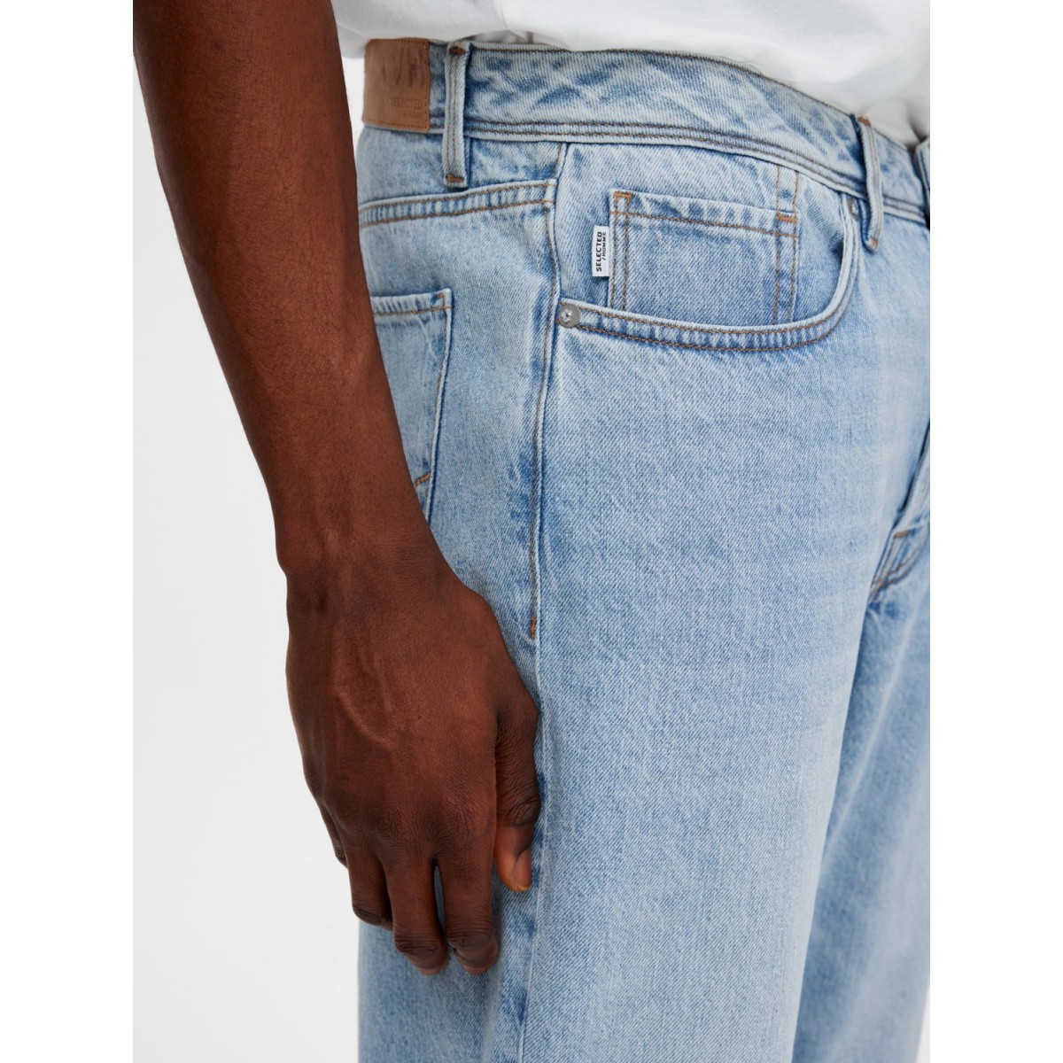 Selected  - Jeans bleu clair court