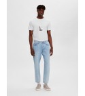 Selected  - Jeans bleu clair court