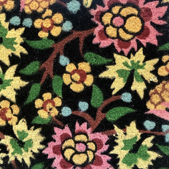 BAZARDELUXE - Paillasson rectangulaire à motif fleurs à motif