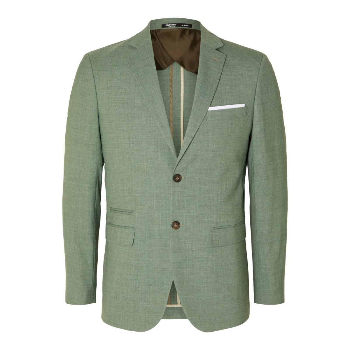 Selected - Blazer en lin vert eau homme