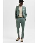Selected - Pantalon de costume en lin vert eau