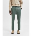 Selected - Pantalon de costume en lin vert eau