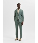 Selected - Pantalon de costume en lin vert eau