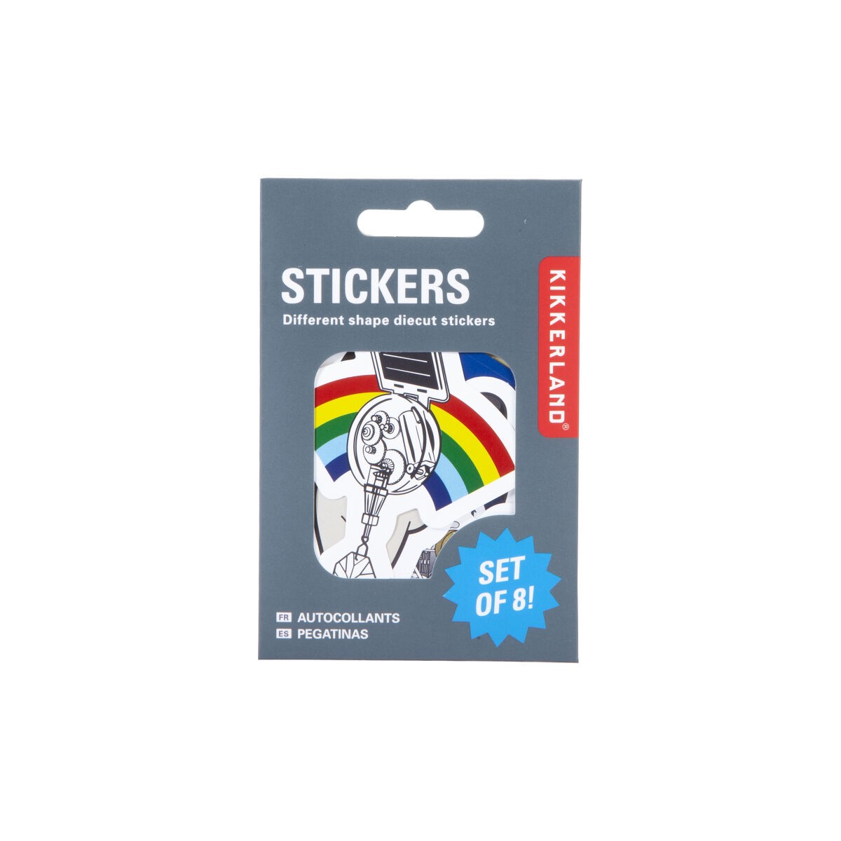 Kikkerland - Lot de 8 stickers