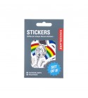 Kikkerland - Lot de 8 stickers