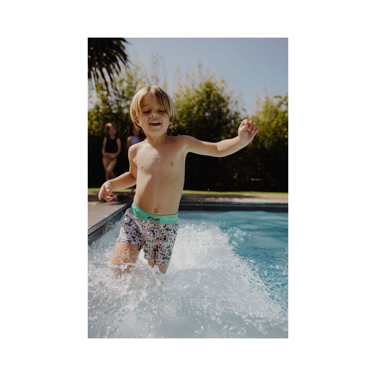 Hello Hossy - Short de bain café et crème