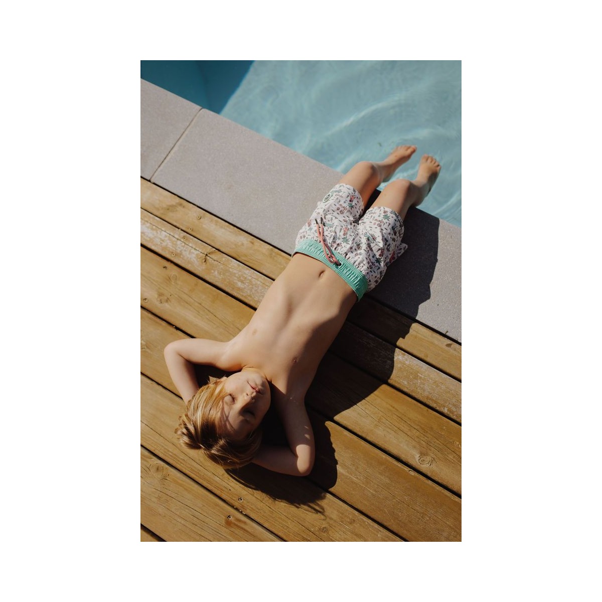 Hello Hossy - Short de bain café et crème