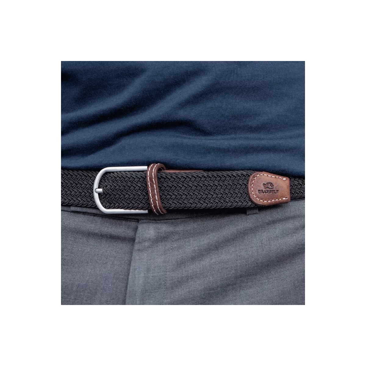 BillyBelt - Ceinture élastique tressée Taupe