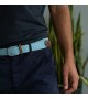 BillyBelt - Ceinture élastique tressée bleu ciel et orange