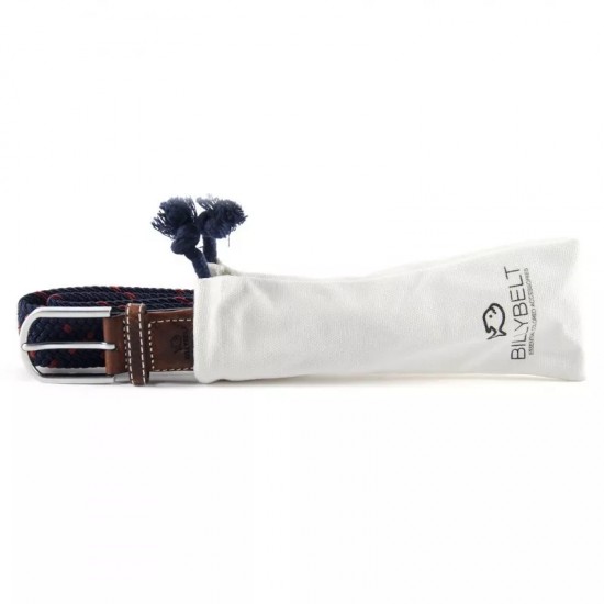 BillyBelt - Ceinture élastique tressée bleu ciel et orange 2