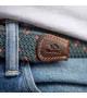 BillyBelt - Ceinture élastique tressée bleue et marron